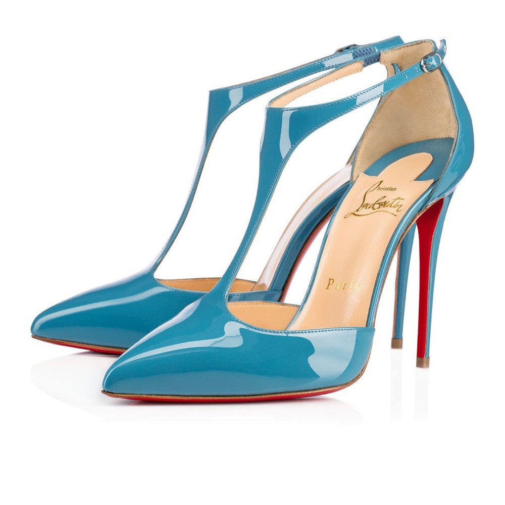 Christian Louboutin J STRING 100 patent CELESTE